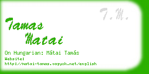 tamas matai business card