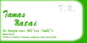 tamas matai business card